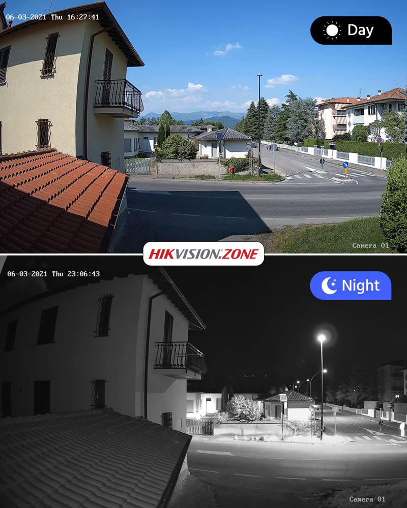 تفاوت تصویر روز و شب در دوربین مداربسته
