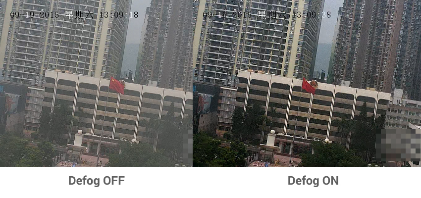 تفاوت تصویر دوربین ضد مه هایک ویژن
